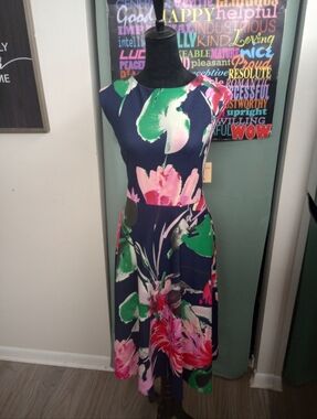 Floral Fit-and-Flare Maya Brooke Dress!.